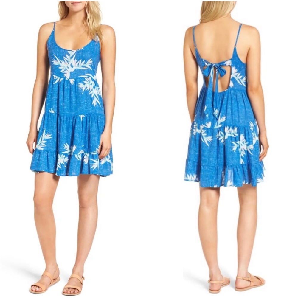 NWT Rails Amber Dress Bird Of Paradise Print Blue XS